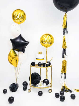 Foil balloon - Star - Black - 48 cm