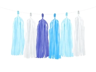 Tassel garland - Blue mix - 150cm