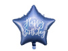 Foil balloon - Happy Birthday star! - Navy blue - 40 cm