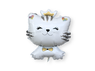 White Cat Foil Balloon - 52 x 71 cm