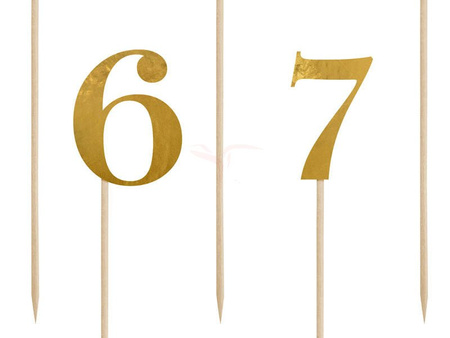 Table numbers - Gold - 25.5 - 26.5 cm - 11 pieces