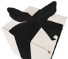 WHITE CARDBOARD BOX - with black ribbon - 15x15x15cm