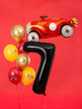  Foil balloon - Number "7" - Black - 86 cm