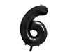 Foil balloon - Number "6" - Black - 86 cm