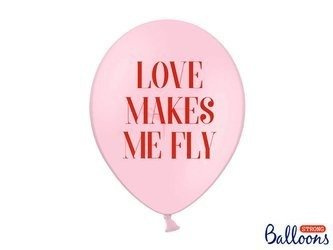 Strong 30cm Balloons - Pastel Baby Pink - Love Makes Me Fly - 50 pieces