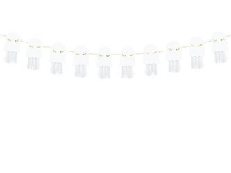 Paper garland - Ghosts - White - 130 cm