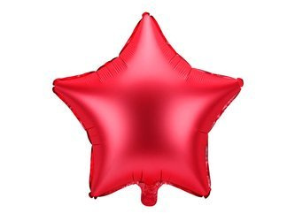 Foil balloon - Star - Red - Satin - 48 cm