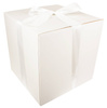 HUGE WHITE CARDBOARD BOX - with light cream ribbon - 60x60x60cm