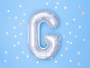 Foil balloon - Letter "G" - Silver - 35 cm