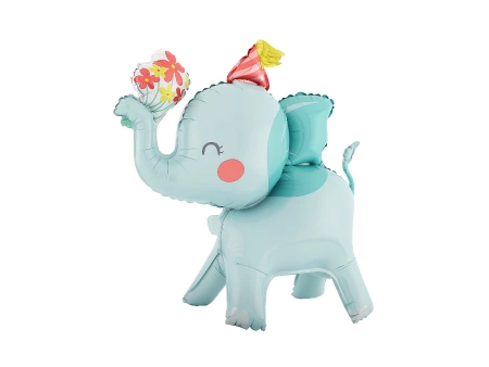 Standing Foil Balloon - Fairytale Elephant - 52.5 x 51 cm