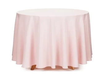 Fabric tablecloth - Round - Dirty pink - 230cm