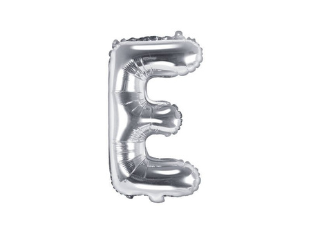 Foil balloon - Letter "E" - Silver - 35 cm