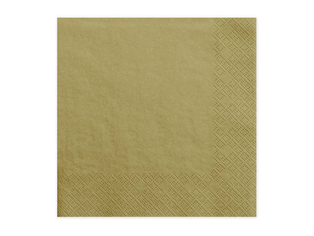 Paper napkins - Gold - 33x33cm - 20 pieces