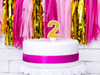 Birthday candle - Number 2 - Gold - 7 cm