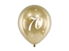 Glossy Balloons 30cm - Birthday - 70 - Gold - 6 pcs