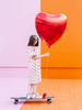 Foil balloon - Heart - Red - 72 x 73 cm