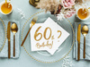 Paper napkins - 60th Birthday! - White - 33x33cm - 20 pieces