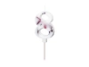 Birthday candle - Number 8 - White with flower petals - 8cm