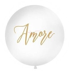 Balloon 1 m - Amore - white