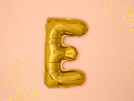 Foil balloon - Letter "E" - Gold - 35 cm