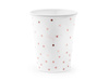 Paper cups - White - Dots pink gold - 260ml - 6 pieces