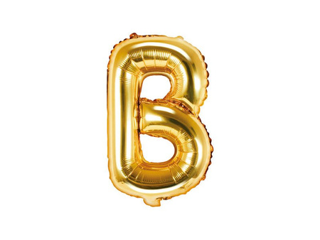 Foil balloon - Letter "B" - Gold - 35 cm