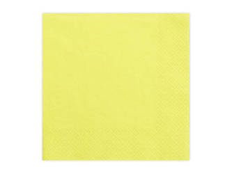 Paper napkins - Yellow - 33x33cm - 20 pieces