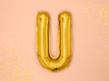 Foil balloon - Letter "U" - Gold - 35 cm