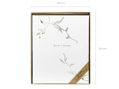 Guest Book - Guest Book - White - Twigs - 20 x 24.5 cm - 22 sheets