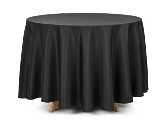 Fabric tablecloth - Round - Black - 230cm