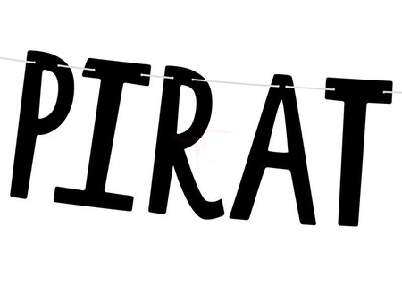 Party Banner - Pirates Party - Black - 14 x 100 cm