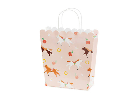 Gift bag - Horses - 23x22x8.5cm - 1 item.