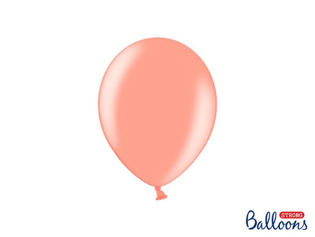 Strong balloons 23 cm - Metallic Rose Gold - 100 pcs.