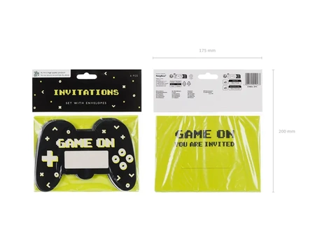 Paper invitations - Gamepad - 6 pieces