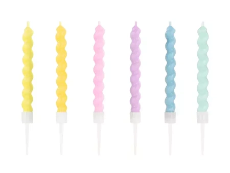 Birthday candles - Pastel - Twisted - 8.5 cm