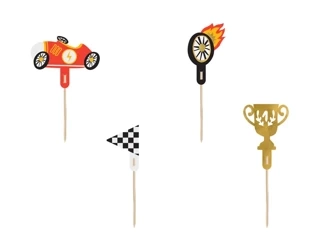 Muffin decorations - Cars - 12 cm - 4 pcs.