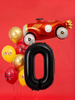 Foil balloon - Number "0" - Black - 86 cm