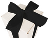 WHITE CARDBOARD BOX - with black ribbon - 25x15x15cm