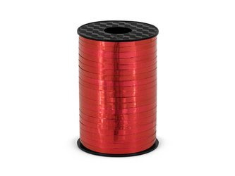 Plastic Ribbon - Red - Metalized - 225m / 5mm