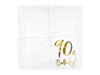 Paper napkins - 90th Birthday! - White - 33x33cm - 20 pieces