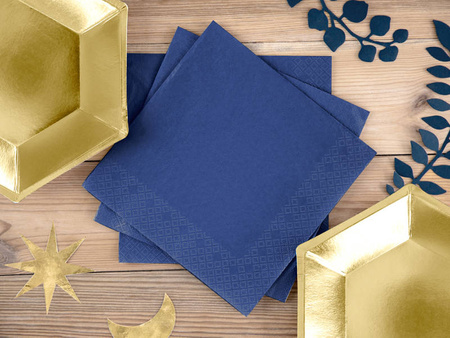 Paper napkins - Navy blue - 33x33cm - 20 pieces