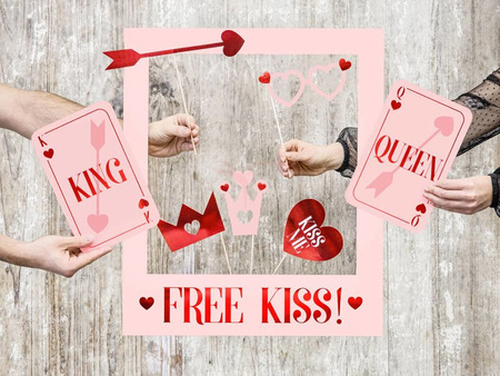 Photo frame - Free Kiss - Pink - 50 x 59.5 cm 