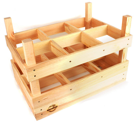 Decorative wooden box - For 6 bottles - 40x27x28 cm - Woodline