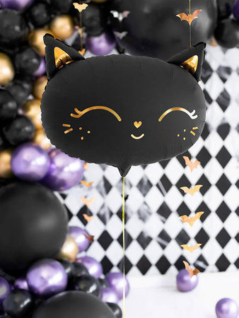 Foil balloon - Cat's head - Black - 48 x 36 cm