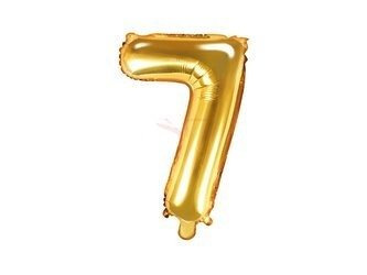 Foil balloon - Number "7" - Gold - 35 cm