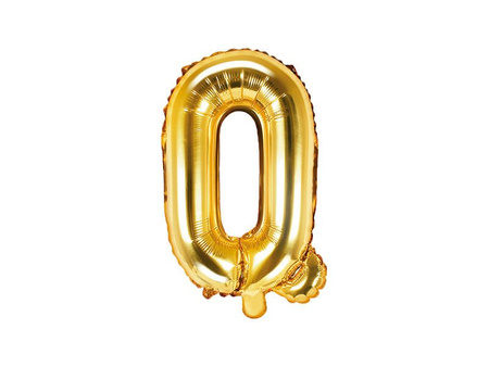 Foil balloon - Letter "Q" - Gold - 35 cm