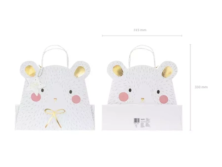 Polar bear gift bag - 31.5 x 27 x 10 cm