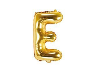 Foil balloon - Letter "E" - Gold - 35 cm