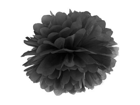 Tissue paper pompom - Black - 25 cm - 1 pc.