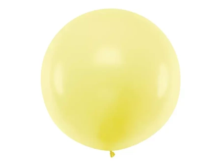 Round balloon 1 m - Pastel Light Yellow